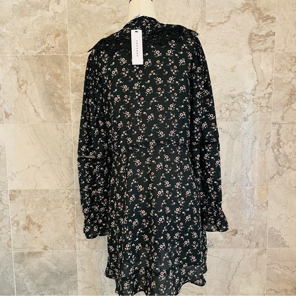 TOPSHOP Floral Oversized Collar Dress - Picture 6 of 7